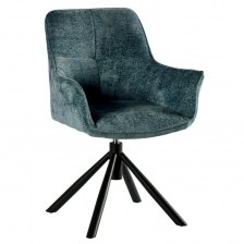 Chaise bleu tournante EWING