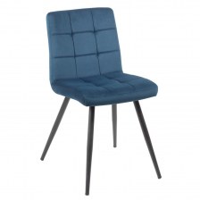 Chaise matelassé bleu 