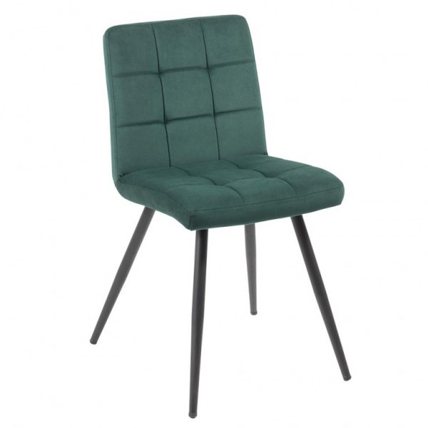 Chaise matelassé vert