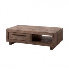 Table basse OREGON 2 tiroirs, 1 niche.